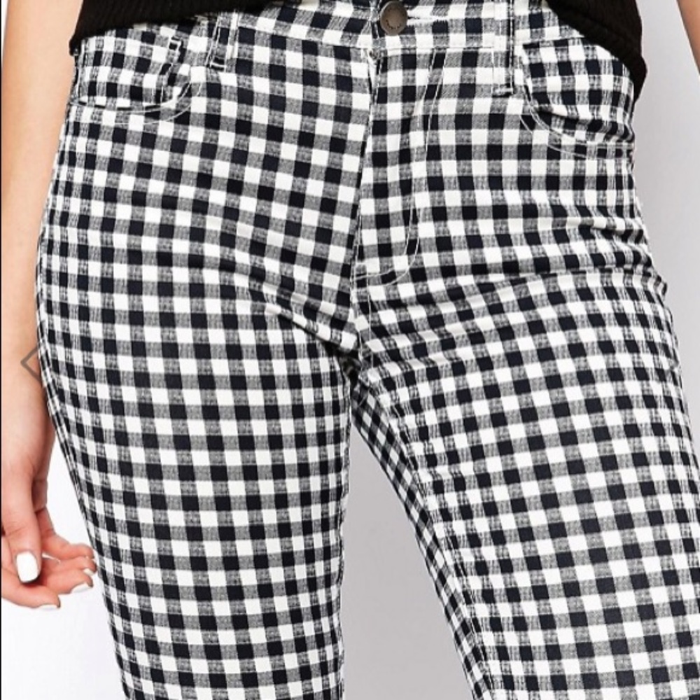 French Connection Shrimpy Gingham Checked Jeans 2